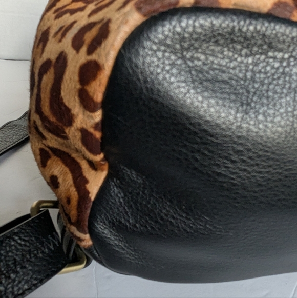 Aimee Kestenberg Tamitha backpack in leopard print calf hair & Black leather - Picture 6 of 13